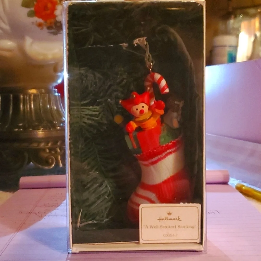 Vintage Christmas Tree Ornament A Well-Stocked Stocking